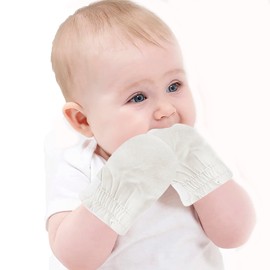 Faxianther Newborn Baby No Scratch Mittens Infants Girls Boys Soft Breathable Cotton Mitts Adjustable Hand Cover Gloves Hands Warmer Newborn Essentials, Baby Shower ideal for New Dad Mom