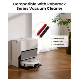 2 Pack Main Brush Roller Brushes for Roborock S8 MaxV Ultra, S8 Max Ultra, Qrevo Master, Qrevo Slim Vacuum Cleaner Accessories, Roller Brush Accessories Kit - Dual S8 Max Roller Main Brushes