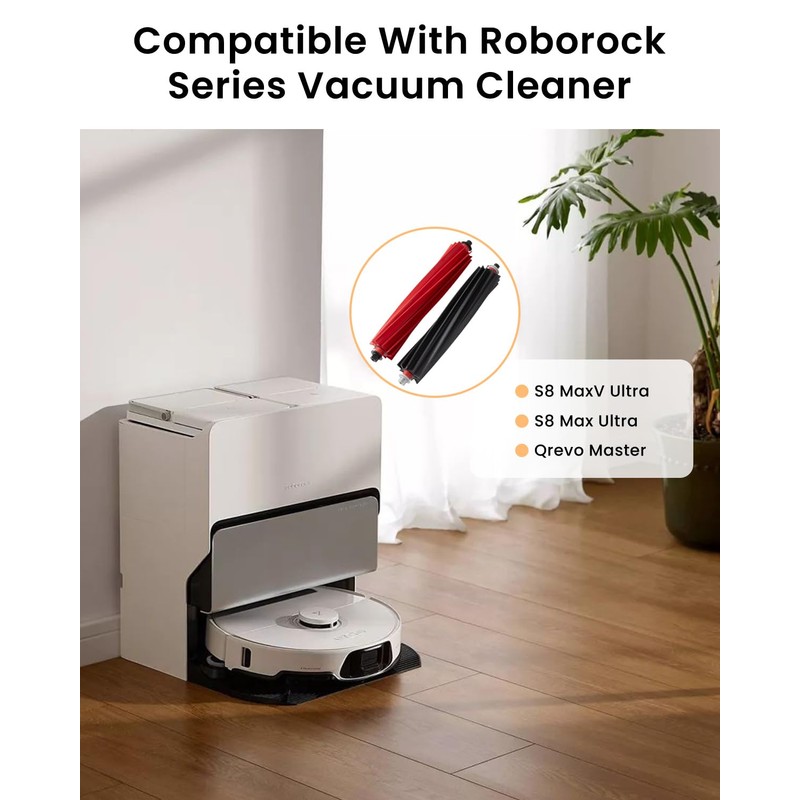 2 Pack Main Brush Roller Brushes for Roborock S8 MaxV