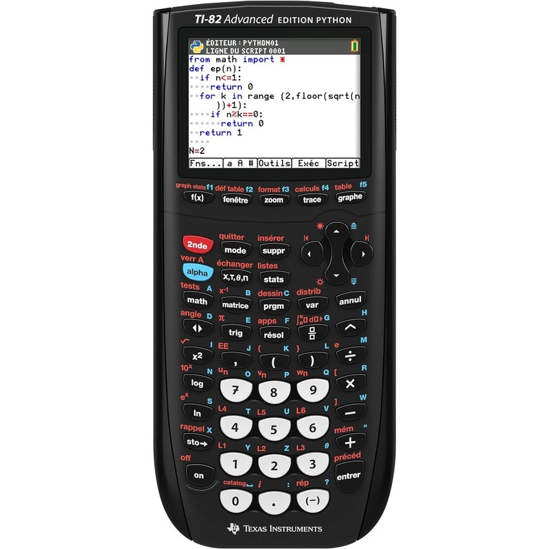 CALCUSO Basic Set Red with Graphing Calculator TI-82 Advanced Python