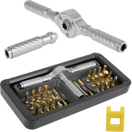 30 in 1 Magnetic Ratchet Screwdriver Set, Precision Bits, Ratchet Handle Repairs