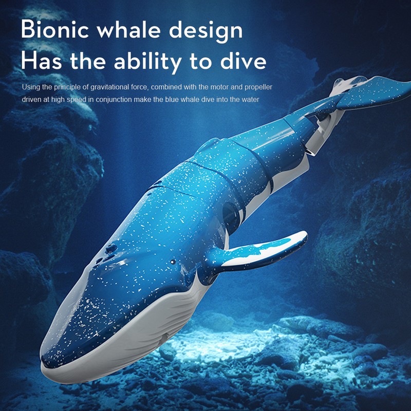 2.4G Remote Control Whale Mini Electric Simulation Diving Toy Outdoor