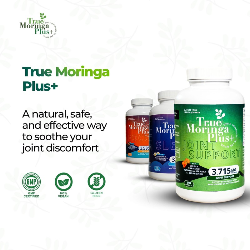 True Moringa Plus+ Joint Support Supplement 10:1 Extract | 20,000mg