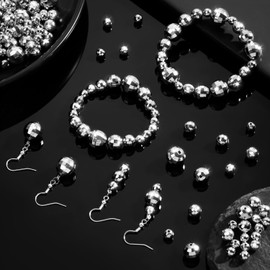 150 Pcs 70s Mini Disco Balls for Bracelets, 4 Sizes Reflective Faceted Mirrorball Beads, Charms Silver Cute Disco Ball Beads for Keychain Jewelry Making Craft