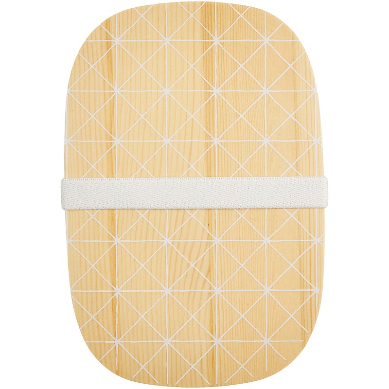 isso ecco 4567782 New Wappa Bento Box, Lattice, White, Single