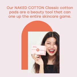 White Rabbit - Naked Cotton Classic - Premium Facial Cotton Pads - for Makeup Remover, Toner, Mask - 100% Cotton, Unbleached, Lint-Free - Extra Soft & Durable - Natural & Cruelty-Free - 200 Count
