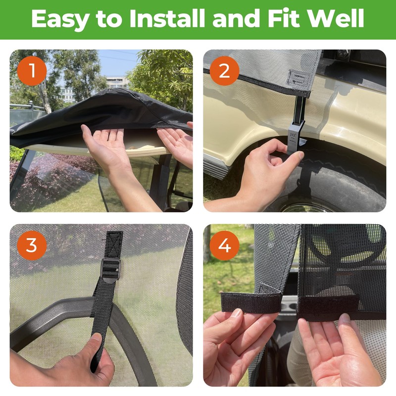 10L0L Golf Cart Sun Shade Cover for Club Car DS