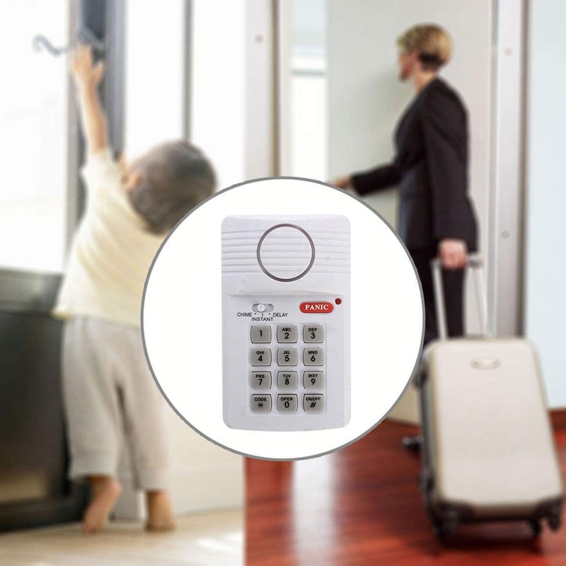 Peakloong Loud Wireless Door Alarm Security Pin Panic Keypad for