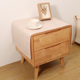 Utobanh Small Bedside Tablecloth Table Dustcover End Tabletop Home Decoration Fabric Tablecloth Nightstand Table Covering Doilies for Furniture Décor (16×35inch)