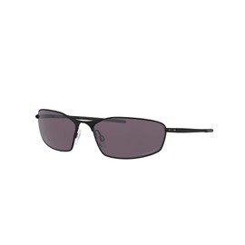 Oakley Men's OO4141 Whisker Oval Sunglasses, Matte Black/Prizm Grey, 60 mm