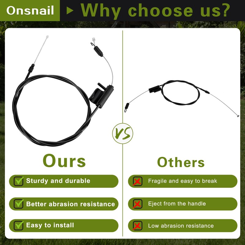 Onsnail MTD 746P06851 Single Speed Forward Cable for Craftsman M205