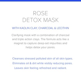 TZOL' SKIN Rose Detox Mask 2oz – Luxury Skincare with Kaolin Clay and Charcoal – Create Radiant Glowing Skin – Removes Impurities and Reduces Pores