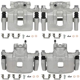SCITOO Front & Rear Brake Kit [8] Brake Pads [4] Brake Disc Calipers w/Bracket Compatible With 2011-2014 for Chrysler for 200,2007-2010 for Chrysler for Sebring,2008-2014 for Dodge for Avenge