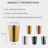 Buyer Star Gold Stainless Steel Cups (350ml) - (4 Pack)