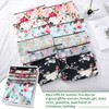 Sanwuta 12 Pack Aesthetic Floral Makeup Bags for Women Cute