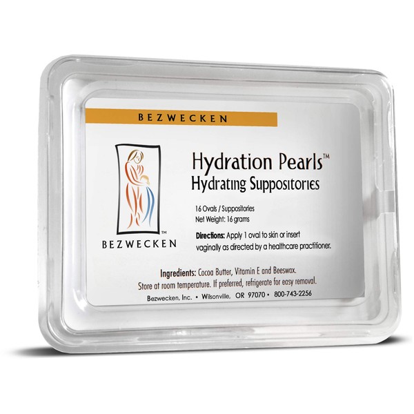 Bezwecken – Hydration Pearls Oval Suppositories – 16 Oval Suppositories – Professionally Formulated for Immediate Vaginal Lubrication – Safe & Natural