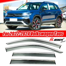 HHENGYISOUL Smoke Tinted Window Visor Wind Shield Deflector Rain Guard For 2022-2024 VW Taos