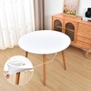 Amonsa Round Fitted White Tablecloth with Elastic for 36 inch