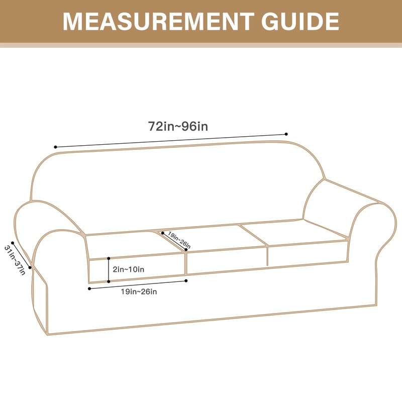 Lamberia Printed Sofa Cover for 3 Cushion Couch High Stretch