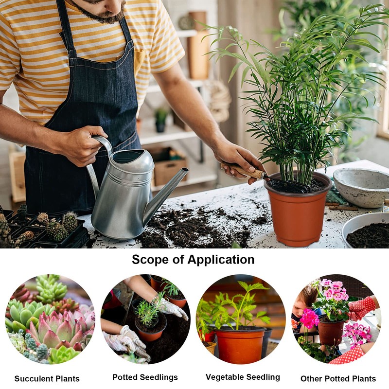 Augshy Augshy 40 Pcs 6" Plastic Plant Nursery Seed Starting