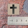 Mini Crucifix Jesus Christ Christian Morale Patch [Tan, Black] Crucifix