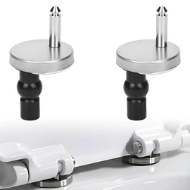 2 Pcs Toilet Seat Hinges Fittings, Upgrade Toilet Top Fix Blind Hole Fittings Quick Release, Toilet Seat Hinges Toilet Seat Screws, for WC Toilet Blind Holes