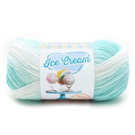 Lion Brand Yarn Lion Brand Yarn (1 Skein) Ice Cream Baby Yarn, Mint, 1182 Foot (Pack of 1)