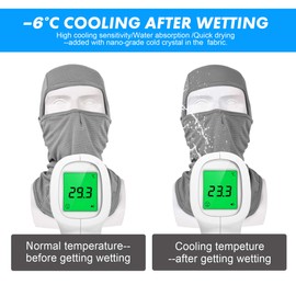 Botack Balaclava UV Protect Ice Cooling Face Mask Dust Wind Breathable Balaclava Gaiter Cycling Motor Neck Mask for Men Women