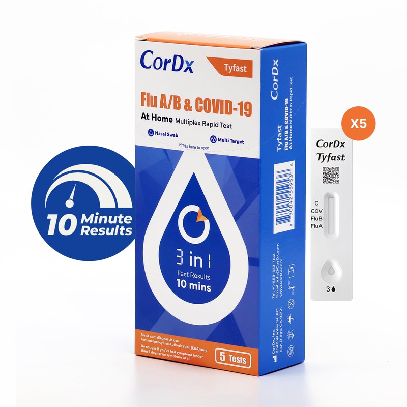 CorDx TyFast 10 Mins Flu A/B & Covid 19 Multiplex