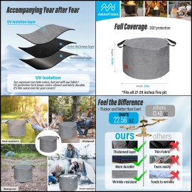 AWAHITAWA Fire Pit Cover for Solo Stove Yukon (29") - Waterproof Stove Shelter