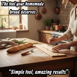 Baguette Transfer Peel by Paz Fumis Design - Baguette Flipping Board -18 inch - French Bread Baking - Bread Peel. Design and Quality by Paz Fumis