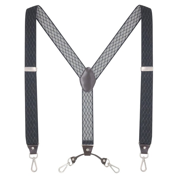 Ausukler Men's Suspenders with Swivel Hooks and Adjustable Braces, Suitable