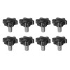 sourcing map 8pcs Star Knobs M10 x 16mm 304 Stainless