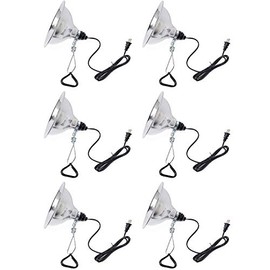 Simple Deluxe HIWKLTCLAMPLIGHTMX6V1 6-Pack Clamp Lamp Light with 8.5 Inch Aluminum Reflector up to 150 Watt E26 (no Bulb Included), 6 Feet Cord