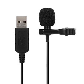 Bewinner Micrófono Lavalier USB, Micrófono de Computadora Omnidireccional con Clip de Solapa para Computadora Portátil y PC de Escritorio, para Podcasting, Juegos, Transmisión