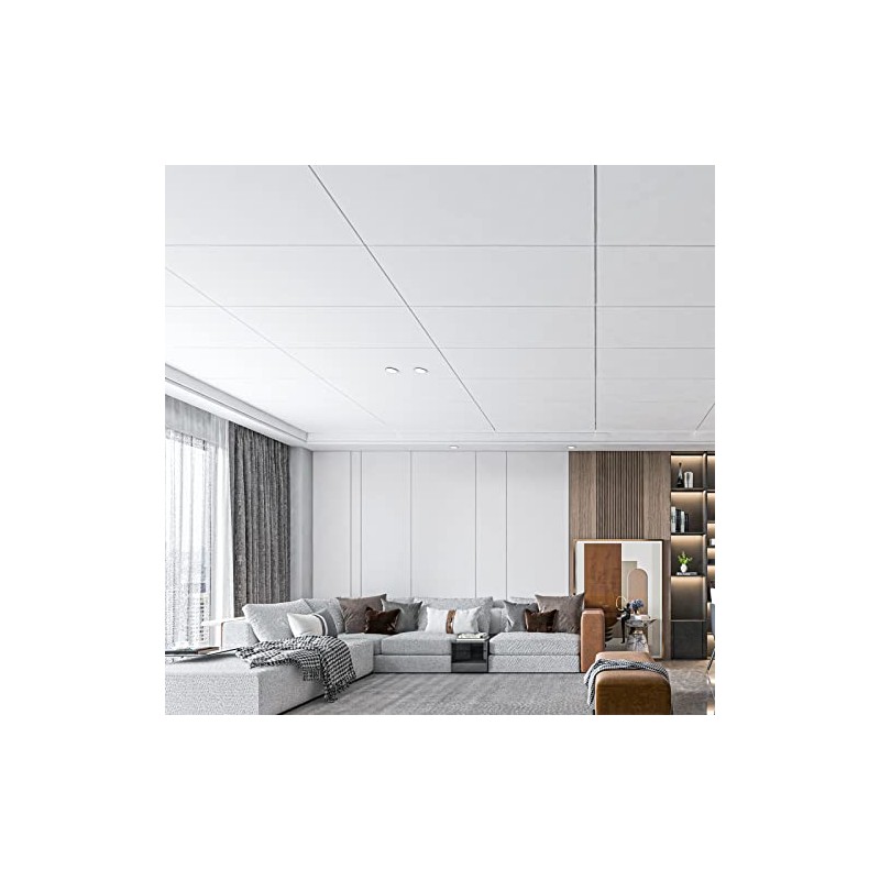 Art3d 10-Pack Smooth Drop Ceiling Tile 2ft x 4ft -