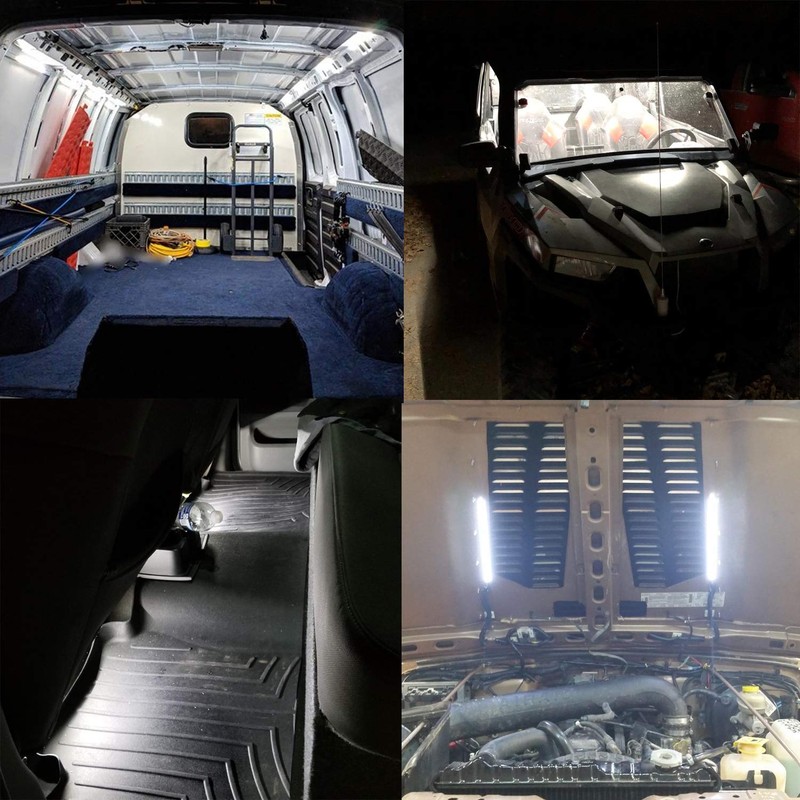 Ampper 12V Van Interior LED Light Bar, 48 LEDs Interior