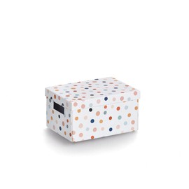 Zeller Dots 14474 Storage Box Recycled Cardboard Approx. 18 x 25 x 13 cm