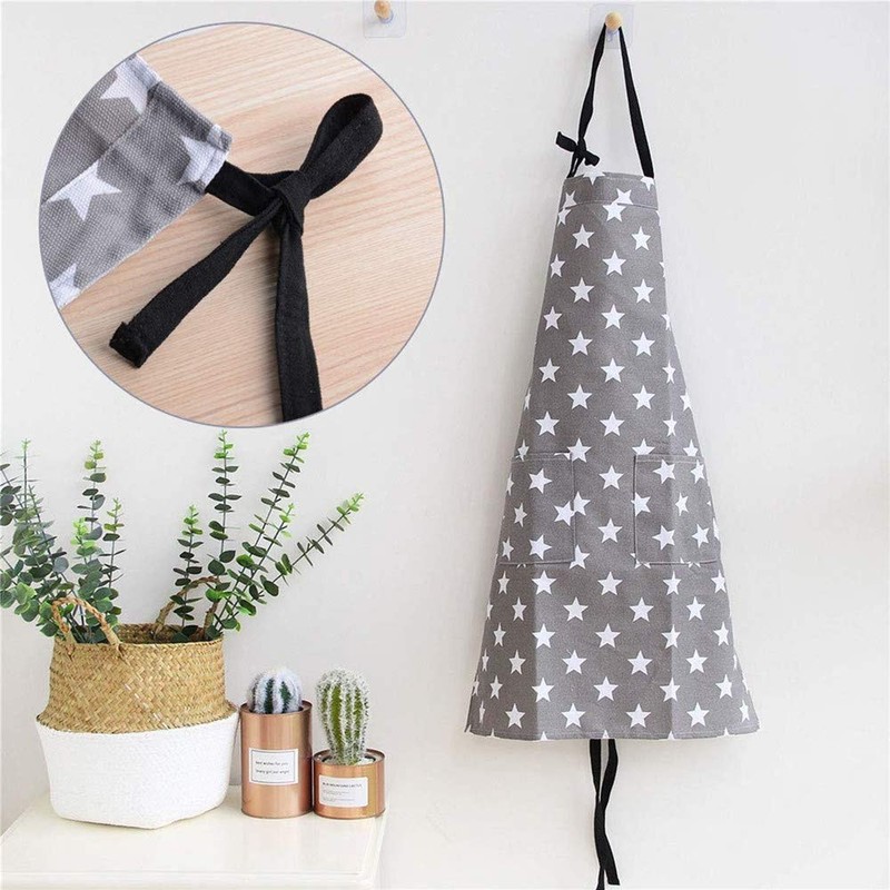 Kitchen Apron for Women, Adjustable Cooking Apron with Two Large