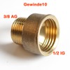 Thread Reducer 1/2 Female Thread to 3/8 Inch Male Thread