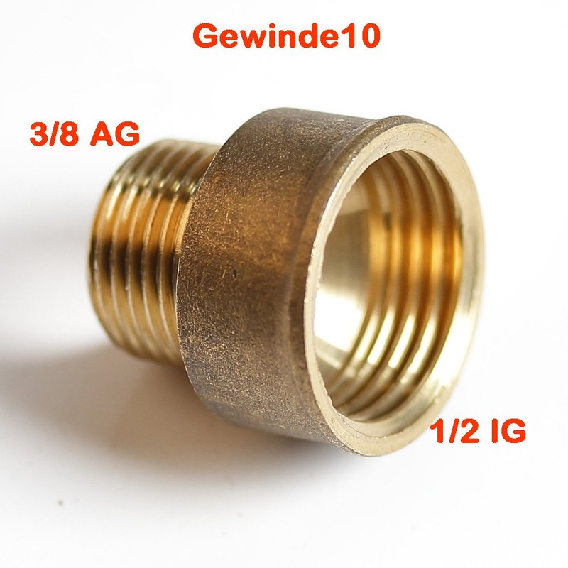 Thread Reducer 1/2 Female Thread to 3/8 Inch Male Thread