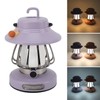 Retro Rechargeable Camping Lantern Infinite Dimming 3 Level Color Temperature