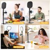 Desk Ring Light with Stand and Phone Holder, 3000K-6500K Adjustable