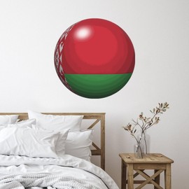 Belarus Wall Art Decal Motivational International Flag Bunting Banner Trucks Wall Decal Vinyl Wall Art Murals Quotes for Kids Room Kitchen Teen Room Wall Decoration 22in