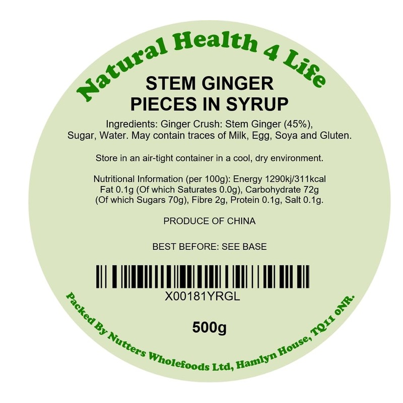 Natural Health 4 Life Stem Ginger Pieces in Syrup 500