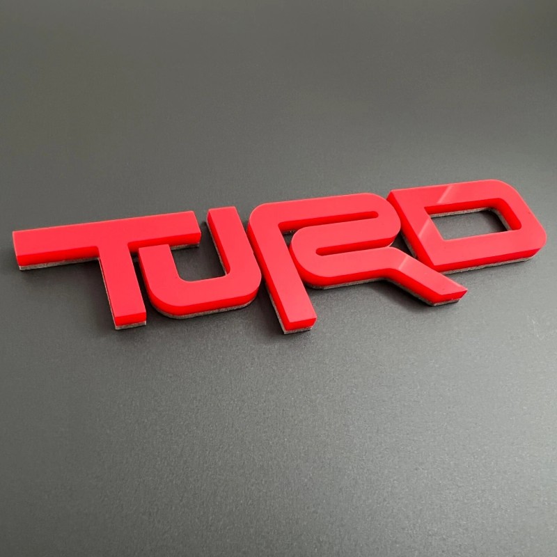 FMSgear ONE (1) Red TURD Emblem Badge Fits Toyota Teq