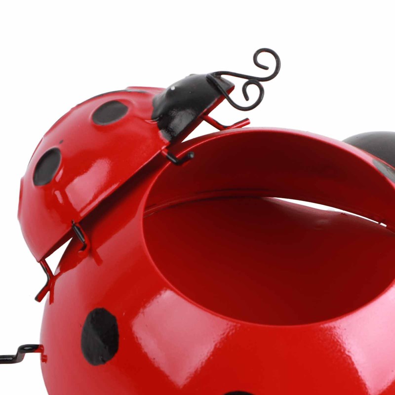 Metal Ladybug Flower Planter Insect Design Flower Pot for Indoor