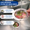 RQYEKDO Kitchen Sink Strainer Stainless Steel with Fine Mesh4.4 inch