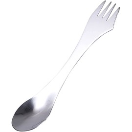 Utility Camping Spork Functional Spork Stainless Steel Spork Outdoor Spoon Fork Bottle Can Opener High Functionality 1 Design for Travel Eating Tool Easy to Store + Case (1)