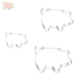 1PCS Stainless Steel Pig Or Winnie The Pooh Cookie Cutter,Cookie Cutters Shapes,Pig Cookie Cutter Mexican,Pig Cookie Jar for Baking,Farm Animal Cookie Cutter Set